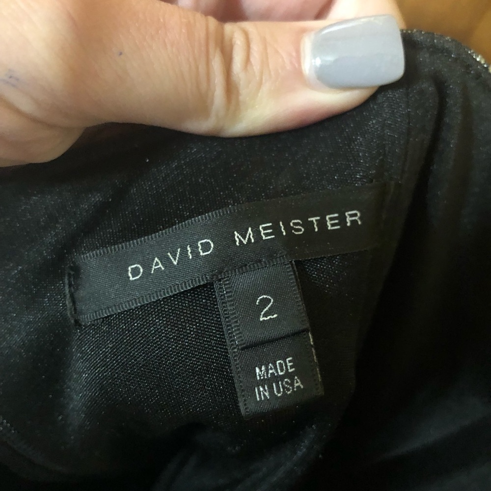 David Meister Black and Silver Metallic Formal - Picture 3 of 3